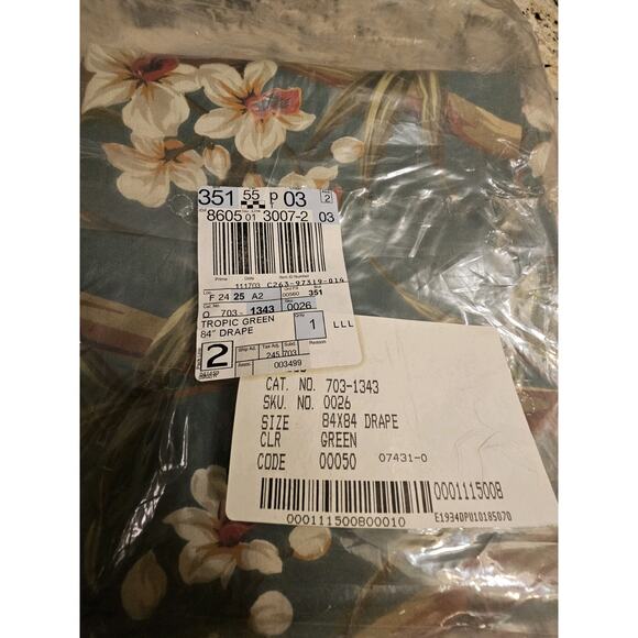 JC Penney Home Collection Tropic GreenCurtain Tiebacks 3x26 Set Of 4 Bamboo Tiki - Picture 4 of 4